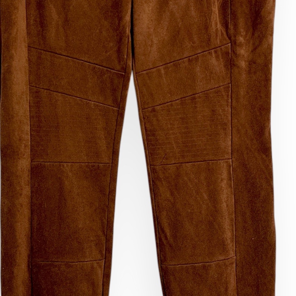 Sundance Brown Faux Suede Boho Ankle Pants Size 8 High Rise Stretch Trousers - Picture 5 of 10